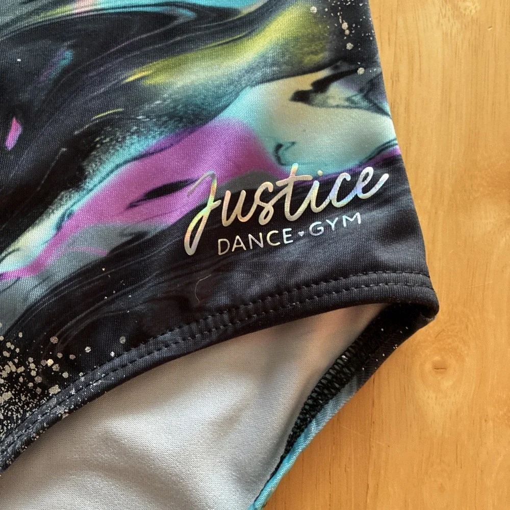 Justice Dance Leotard Size 12/14 Large Cosmic Swirl